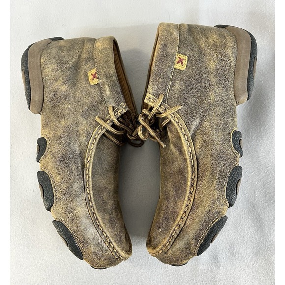 Twisted x The Original Chukka Driving Moc Shoes Women's Size 7.5 W Brown Leather